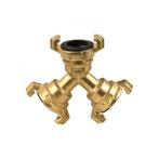 GeKa messing 3-weg verdeler, bajonetkoppeling slangkoppeling, Verzenden, Nieuw, Tuinslangkoppeling