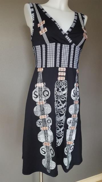Save the Queen jurk - zwart - tule - plaatjes bruin/wit -M/L beschikbaar voor biedingen