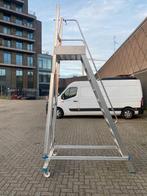 Aluminium Bordes trap 2.50 meter hoog., Doe-het-zelf en Verbouw, Ladders en Trappen, Ophalen, Gebruikt, Trap, Info@VDSTEENXXL.com