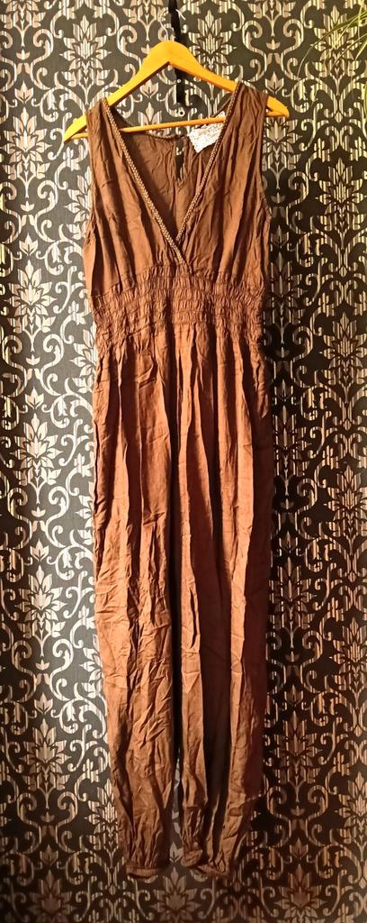 Jumpsuit Isla Ibiza️🌞, Kleding | Dames, Jumpsuits, Zo goed als nieuw, Maat 42/44 (L), Beige, Ophalen of Verzenden