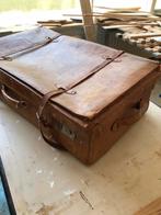 Vintage koffer, tuigleer, leuk voor op een oldtimer bagage, Gebruikt, 45 tot 55 cm, Leer, Ophalen of Verzenden