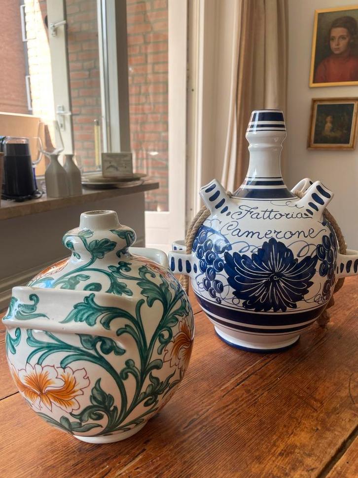 Handbeschilderde Italiaanse Vaas Bargello Gubbio Keramiek, Antiek en Kunst, Antiek | Keramiek en Aardewerk, Ophalen of Verzenden