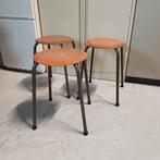 3 x vintage design school krukken atelier krukken, Ophalen, Gebruikt, Hout