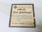 Overlijdensbericht Elite DF Grebbeberg Mei 1940, Verzamelen, Ophalen of Verzenden, Nederland, Foto of Poster