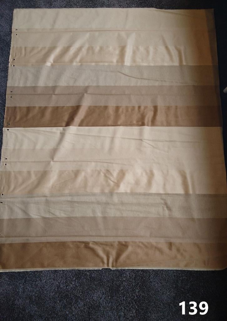 Lap stof bruin creme 110 x 140 cm Lotus Uvento gordijnstof, Bruin, Ophalen of Verzenden, Zo goed als nieuw, 30 tot 120 cm
