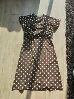 Jurk Polkadot Bruin/Wit King Louie maat M, Kleding | Dames, Jurken, Maat 38/40 (M), Bruin, Ophalen of Verzenden, Zo goed als nieuw