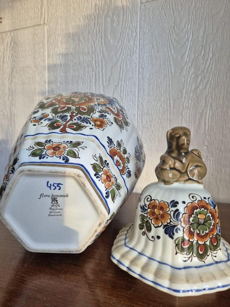 Flora Keramiek Delfts 455, Ophalen, Overige kleuren, Aardewerk of Porselein, Nieuw