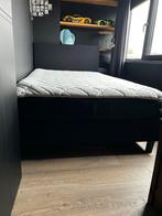 Boxspring 120x200 cm, Huis en Inrichting, Slaapkamer | Boxsprings, Ophalen, Zwart, Zo goed als nieuw, Twijfelaar