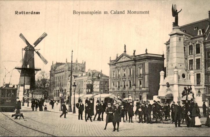 Rotterdam - Boymansplein - Tram, Verzamelen, Ansichtkaarten | Nederland, Ongelopen, Zuid-Holland, 1920 tot 1940, Ophalen of Verzenden