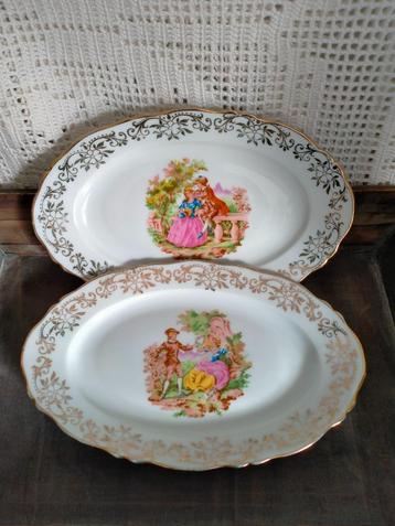 Franse ovalen schaaltjes Berry Haute porcelaine Limoges beschikbaar voor biedingen