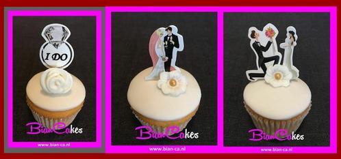 Diverse BRUILOFT Taartdecoraties en Ballonnen vanaf € 3,95, Hobby en Vrije tijd, Taarten en Cupcakes maken, Nieuw, Versiering
