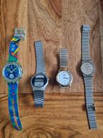 Vintage Horloge Collectie - 4 Stuks, Kunststof, Gebruikt, Polshorloge, Swatch