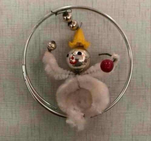 Kerstbal mooie antieke gablonzer clown kerstbal, Diversen, Kerst, Ophalen of Verzenden