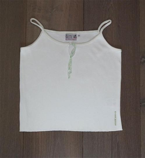 Nieuw: Wit Riverwoods topje met spaghettibandjes; mt 158/164, Kinderen en Baby's, Kinderkleding | Maat 158, Nieuw, Meisje, Shirt of Longsleeve