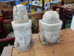 Set grote Massief Kalkstenen Beelden "De Hindoegoden", Antiek en Kunst, Ophalen of Verzenden