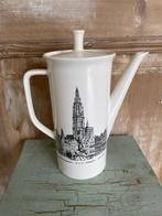 Vintage zwart witte koffiepot. Villeroy & Boch. Antwerpen., Antiek en Kunst, Antiek | Servies los, Ophalen