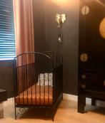 Vintage Zwart Stalen Ledikant - Verstelbaar, Ophalen of Verzenden, Gebruikt, Ledikant