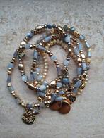 BIBA armbandjes staal goud blauw grijs bedels 4 euro pst, Sieraden, Tassen en Uiterlijk, Armbanden, Staal, Blauw, Nieuw, Ophalen of Verzenden