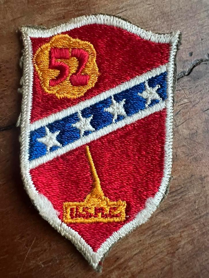WO2 USMC Amerikaanse Patch 52nd Defense Bataillon Afro Amer, Verzamelen, Militaria | Tweede Wereldoorlog, Embleem of Badge, Amerika