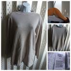 XXL BONITA beige-grijze warme zachte damestrui splitjes!, Kleding | Dames, Truien en Vesten, Beige, Maat 46/48 (XL) of groter