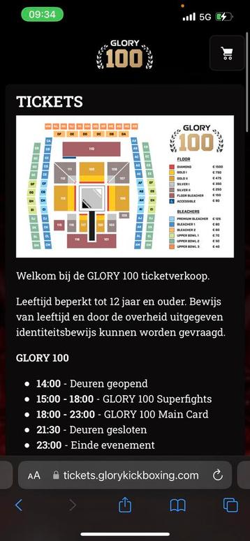 4x Bleacher 1 tickets tekoop beschikbaar voor biedingen