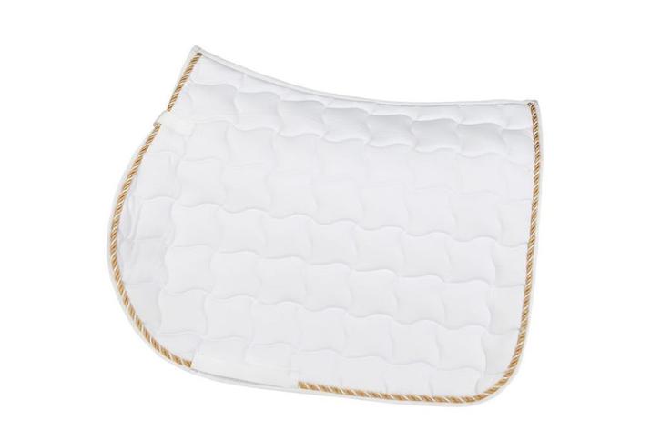 Wit Horka Two Tone veelzijdigheidsdekje full gouden rand, Dieren en Toebehoren, Paarden en Pony's | Dekens en Dekjes, Nieuw, Dekje