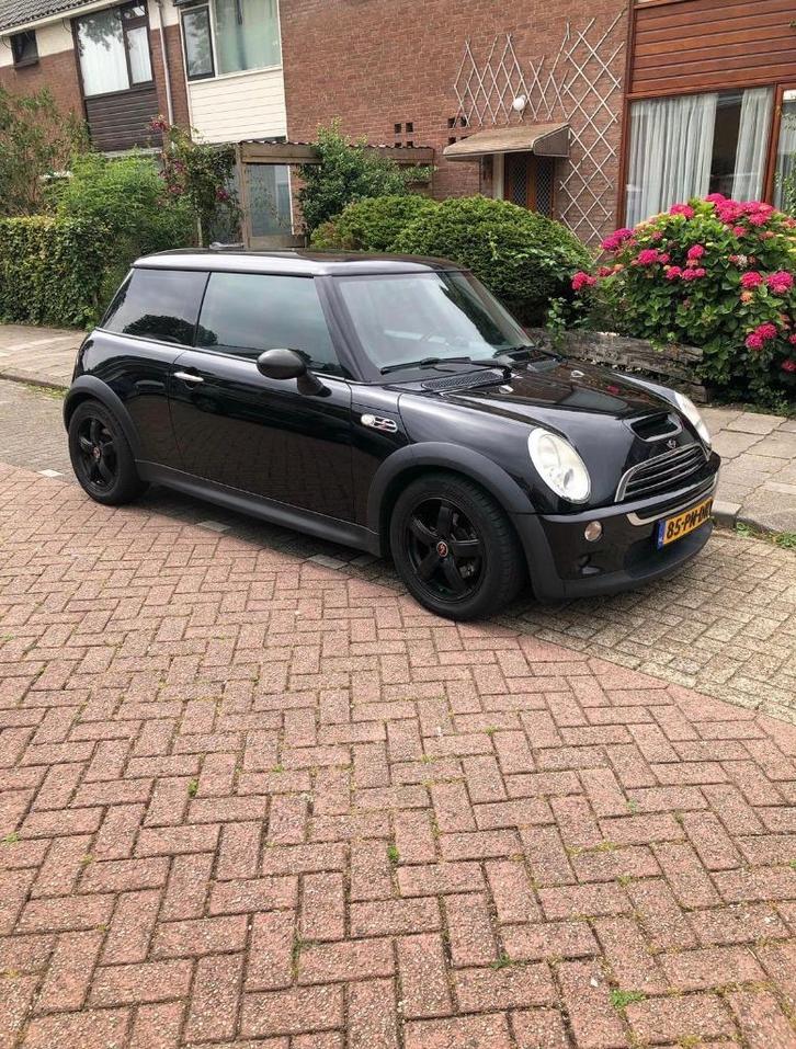 Mini 1.6 16V Cooper S 2004 Zwart, Auto's, Mini, Particulier, Cooper S, Airbags, Airconditioning, Cruise Control, Lederen bekleding