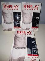 6 Replay boxers in maat L. 5 zwart en 1 grijs., Ophalen of Verzenden, Zwart, Boxer