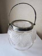 Antieke ice bucket - kristal met Rodgers Sheffield ep handva, Verzenden