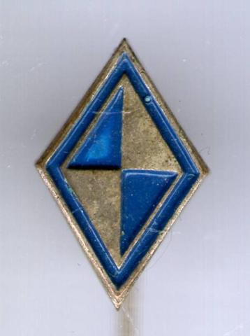 BORGWARD blauw op zilverkleurig auto speldje ( A_123a ) beschikbaar voor biedingen