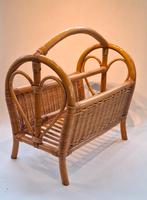 Vintage Boho Rotan Lectuurbak, Huis en Inrichting, Woonaccessoires | Krantenbakken en Lectuurbakken, Ophalen of Verzenden, Zo goed als nieuw