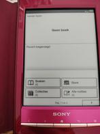 Sony PRS-T1 E Reader rood met beschermhoes., Ophalen of Verzenden, Zo goed als nieuw, Sony, Touchscreen