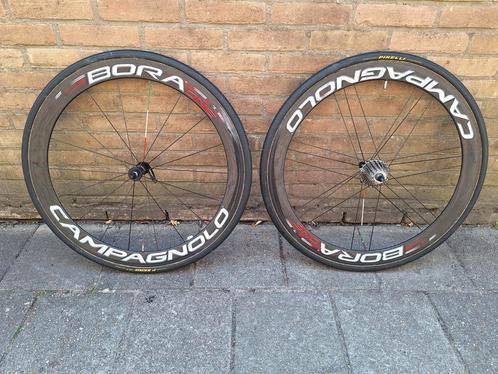 Campagnolo Bora One 50 (tubes / velgremmen), Fietsen en Brommers, Fietsonderdelen, Gebruikt, Racefiets, Wiel, Ophalen