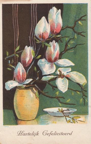 BLOEM BLOEMEN UIT 1943 ZEER MOOIE OUDE KAART KH78 beschikbaar voor biedingen