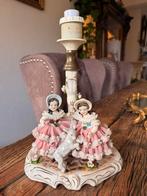 Saksisch porseleinen schemerlamp dresden, Antiek en Kunst, Ophalen of Verzenden, Koper of Brons