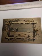 BONNE ANNEE. 1919.  LANDSCHAP MET MOLEN, Antiek en Kunst, Kunst | Schilderijen | Klassiek, Ophalen of Verzenden