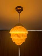 Hanglamp geel gemarmerd, Huis en Inrichting, Lampen | Hanglampen, Ophalen of Verzenden, Zo goed als nieuw, Glas, 50 tot 75 cm