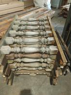 Ballustrade hout Baluster hekjes Romeins gesneden zuilen, Tuin en Terras, Tuinhekken en Hekwerk, Ophalen, Gebruikt, Hout, Tuinhek