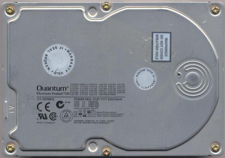 Quantum Fireball CR 8.4AT harddisk - GEZOCHT, Computers en Software, Harde schijven, Gebruikt, Desktop, Intern, HDD, IDE, Ophalen of Verzenden