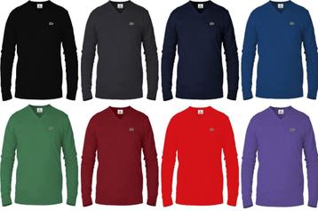 Lacoste trui v-hals 8 kleuren S,M,L,XL,2XL,3XL,4XL Nieuw beschikbaar voor biedingen