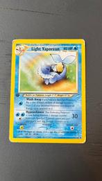Light Vaporeon (EN) 1st Edition, Hobby en Vrije tijd, Verzamelkaartspellen | Pokémon, Verzenden, Zo goed als nieuw, Losse kaart