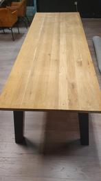 Recht oud eiken eettafel van 300x100cm, 4,5cm dik, Huis en Inrichting, Tafels | Eettafels, Ophalen, 100 tot 150 cm, Eikenhout