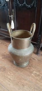 Antieke koperen ketel pot jug urn ketel vaas met handsvatten, Ophalen of Verzenden