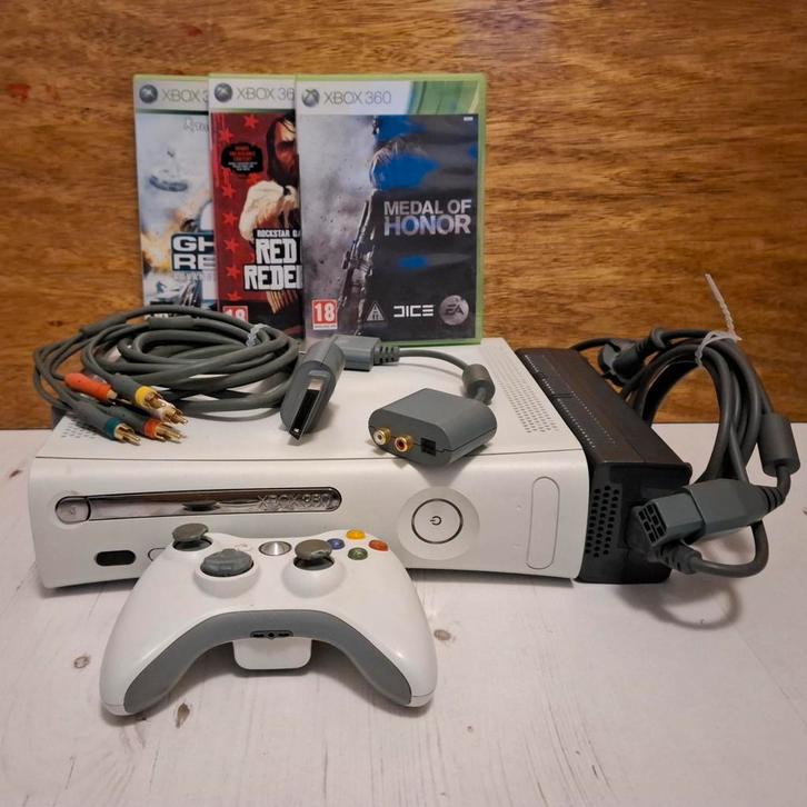 Xbox 360 - Console met games, Spelcomputers en Games, Spelcomputers | Xbox 360, Gebruikt, 60 GB, 360 Arcade of Core, Met 1 controller