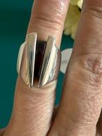 R198/ Grote Massief Zilveren MODERNIST Ring 16, Gebruikt, Verzenden, X, Dame