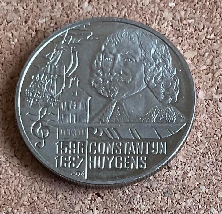 Penning - Nederland 5 Euro 1996  Constantijn Huygens, Postzegels en Munten, Penningen en Medailles, Overige materialen, Nederland