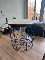Bijzettafel, Huis en Inrichting, Tafels | Bijzettafels, Minder dan 55 cm, Gebruikt, Rond, Ophalen