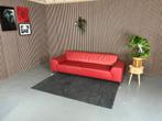 GRATIS LEVERING Montel Driezits Bank Rood Leer 250x90, Huis en Inrichting, Banken | Bankstellen, 250 tot 300 cm, Driepersoons