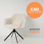 Eetkamerstoel Rosalie - Witte teddy boucle stof, Huis en Inrichting, Stoelen, Info@vansoestliving.nl, Wit, Nieuw, Van Soest Living