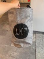 Grijze wasmand met 'Laundry' opdruk, Ophalen of Verzenden, Zo goed als nieuw, Grijs, Overige typen